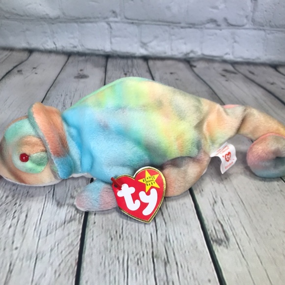 NWT TY Beanie Baby - Rainbow the Chameleon - Picture 4 of 7